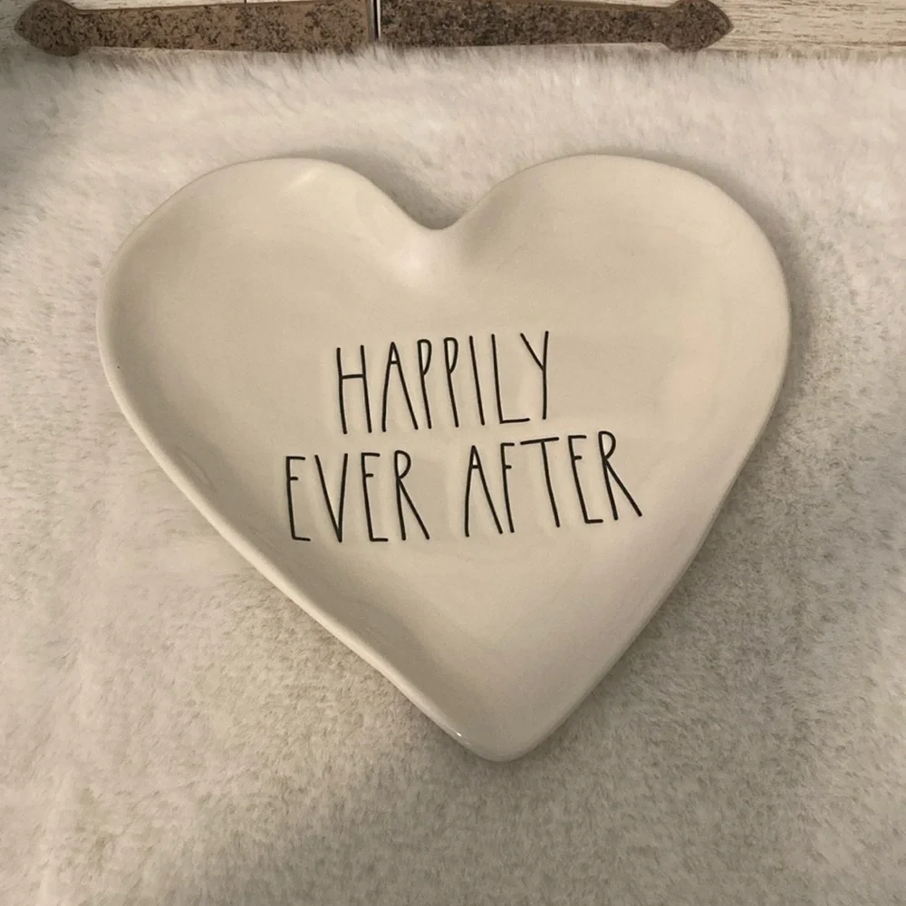 Rae Dunn Happily Ever After Heart Plate